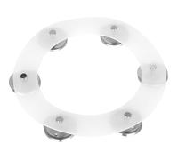 Alipis Tambourin Hi-hat à Double Rangée en Silicone Argenté, 6 Cymbales pour Batterie, Accessoire Cymbale Charleston Compatible Pédale, Instrument de Percussion pour Musique Live