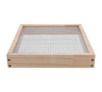 Alipis Tamis de Tri du Sol Tamis de Test en Bois et Métal, Kaki, pour Retirer Cailloux et Sable, 12 Pouces, Jardinage et Compostage
