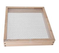Alipis Tamis Jardinage en Bois et Métal 30cm avec Maille Fine Khaki, Tamis Polyvalent pour Sol et Terreau, pour Plantes en Pot et Compost