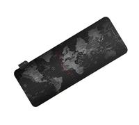 Alipis Tapis de Souris Gaming LED RGB Antidérapant avec Carte du Monde Lumineuse Modes Éclairage Ajustables Surface Lisse pour Bureau et Jeux