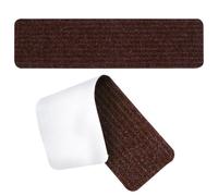 Alipis Tapis D'escalier Antidérapant 2pcs Marron en Polyester Auto-adhésif Protection du Bois Bruit pour Marches en Bois Maison