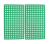 Alipis Tapis pour Petits Animaux 2 pièces en Plastique avec Trous Ronds, Circulation de l'air, Drainage des déchets et Repose-Pieds pour l'élevage de Lapins