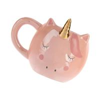 Alipis Tasse Céramique Licorne Rose Mignonne Contenant Eau et Décoratif pour Maison Bureau Hôtel Cadeau Pratique et Élégant