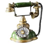 Alipis Téléphone Rotatif Vintage Résine Décoratif Pour Salon Bureau Et Chambre Objet De Décoration Rétro Élégant Résine Vert
