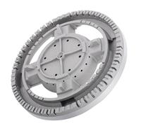 Alipis Tête de Brûleur à Gaz Encastrée 130 Mm en Métal Ignifugé, Support pour Casseroles et Wok, Accessoire Cuisinière Gaz Facile à Nettoyer, Remplacement pour Brûleur de Cuisinière