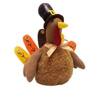 Alipis Thanksgiving Turkey Plush Doll Soft Fall Harvest Decor Kid Friendly Autumn Tabletop Decoration for Family Photos and Festival Celebration