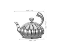 Alipis Théière en acier inoxydable citrouille avec infuseur, théière en feuilles de thé, bouilloire en métal avec filtre pour les fêtes, les et le brassage quotidien