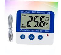 Alipis Thermomètre Numérique Intérieur Et Extérieur C601 Compact Blanc Et Bleu Alarme Haute Et Basse Température Pour Réfrigérateur Congélateur Usage Domestique