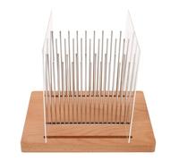 Alipis Trancheuse à pain pour pain maison Guide de tranchage en acier inoxydable Guide de coupe antidérapant avec réglage de la largeur pour grillé uniforme Bagel faits maison