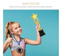 Alipis Trophée Étoile D’Or en Plastique 30 CM Coupe Sportive Légère pour Récompenses Football Jeunes Trophée de Participation et Prix D’Équipe Gagnante pour Compétitions et Réutilisable