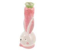 Alipis Vase Céramique Forme de Lapin Mignon pour Décoration Intérieure Pot à Fleurs Hydroponique pour Salon Bureau Vase Compact et Élégant pour Plantes Accessoire de Jardinage DIY pour