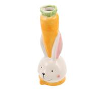 Alipis Vase Céramique Forme de Lapin Pot de Fleurs Cartoon pour Hydroponie et Arrangements Floraux Décoration pour Salon Chambre et Bureau Design Mignon et Polyvalent pour Plantes