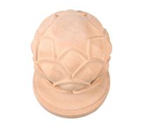 Alipis Wood Finial Ornaments Solid Wood Stair Post End with Intricate Hand Carved Details Classic European Style Decorative Baluster Head for Interiors