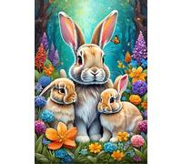 Alipson Puzzle jeu de pose Spring Bunnies 1000 pièces multicolore