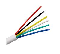 Ali's DIY Câble d'alarme isolé en PVC Blanc 6 core fils - 1 metre Longueur de coupe personnalisée