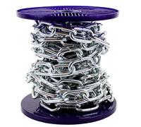 Ali's DIY Chaîne robuste en acier plaqué zinc brillant 3 mm - 5 m de longueur de coupe personnalisée