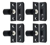 Alise Lot de 4 loquets à boule de porte avec gâche, noir