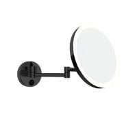 Aliseo LED MY miroir cosmétique éclairé avec double bras pivotant, noir mat