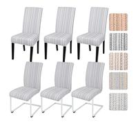 Alishomtll Lot de 6 housses de chaise extensibles pour chaises de salle à manger basculantes, housses lavables et amovibles - Protection universelle pour cuisine, banquet, mariage, hôtel (noir et