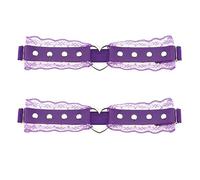alisikee Lot de 2 jarretières réglables en dentelle en forme de cœur pour femme, violet, taille unique