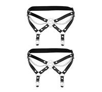 alisikee Lot de 2 porte-jarretelles réglables en forme d'étoile avec clips antidérapants, élastiques pentagramme pour femme