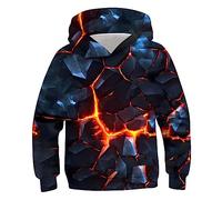 ALISISTER Hoodie Enfants garçons Filles 3D Noir Blitz imprimé Hoodie Casual Manches Longues Sweatshirt Top S