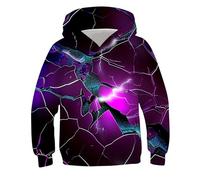 ALISISTER Sweat à Capuche garçon Fille Enfant Motif éclair 3D Sweat-Shirt à Capuche Automne Hiver avec Poches Taille L