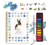 ALISMDZZ | kit aquarelle debutant cahier de dessin,Avec des instructions étape par étape | Guide de Mélange Inclus | pour l'exploration créative, les cadeaux, les adolescents(Oiseaux)