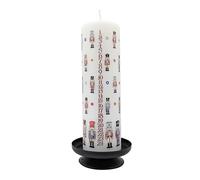 Alison Gardiner Bougie pilier de l'Avent Casse-noix - Bougie de Noël en cire non parfumée, durée de combustion 70h, faite à la main au Royaume-Uni - Bougie festive pour table, cheminée et décoration