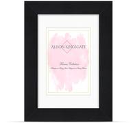 Alison Kingsgate Cadres photo A4 noirs avec passe-partout blanc pour format d'image A5, pour certificat/affiche/images/photos avec feuille en plexiglas transparent et fixation murale