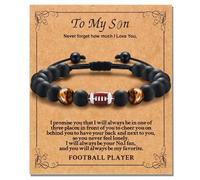 Alissl Bracelet de football pour adolescents, bracelet oeil de tigre qui apporte santé, sécurité et bonheur. Excellent cadeau pour fils, petit-fils, enfants pour anniversaire, Noël, remise de diplôme