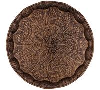 Alisveristime Plateau de Service Turc Ottoman pour café, thé, Boissons - 35 cm (Vert Antique)