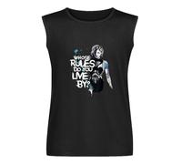 Alita Battle Angel Rules Whose Rules Do You Live by ? Vest Tank T-Shirt Men's Black Unisex Sleeveless Tops Tee XL
