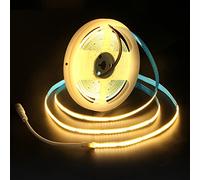 ALITOVE Bande LED COB 12V blanc chaud 3000K 252LEDs/m Bande LED 5M 8mm de large non étanche IP30 pour chambre salon cuisine décoration sans alimentation ni variateur