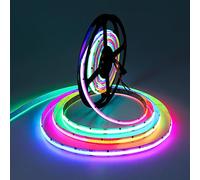 ALITOVE COB WS2811 Bande lumineuse LED directionnable RGB 12 V 3600 LED programmable numérique flexible pour chambre, TV, décoration de la maison (sans source d'alimentation)