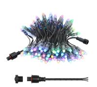 ALITOVE Guirlande lumineuse LED WS2811 - 12 V - 10 m - 100 LED - Avec fiche X-Connect - Adressable individuellement - Pour l'extérieur, fête, mariage, jardin, sapin de Noël