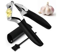 Alitree Presse-ail de cuisine professionnelle, Presse ail inox avec poignée | confortable et antidérapante, epluche ail, Écrase l'Ail et le Gingembre sans Effort, facile à nettoyer et durable