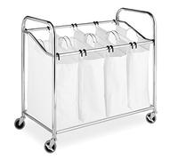 Alittleeasy Whitmor 6097-3529-bb Chrome et Toile Trieur à Linge 4 Sections