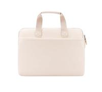 Aliuciku 13,3 14 15,6 Pouces Sacoche Ordinateur Portable Imperméable Mallette Business Affaire Housse De PC Sac À Main (Color : Beige-A, Size : 13.3-14 inch)