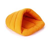 Aliuciku Hiver Chaud Pantoufles Style Chien Lit Pet Chien Maison Belle Doux Convient Chat Chien Lit Maison pour Animaux Coussin (Color : Orange, Size : M)