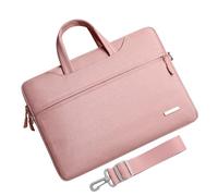 Aliuciku Housse pour Ordinateur Portable, 12 13,3 14 15,6 Pouce Sacoche pour Portable Mallette Sac Pc Sac À Bandoulière (Color : Pink A, Size : 15.6inch)