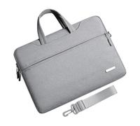 Aliuciku Housse pour Ordinateur Portable, 12 13,3 14 15,6 Pouce Sacoche pour Portable Mallette Sac Pc Sac À Bandoulière (Color : LightGray A, Size : 15.6inch)