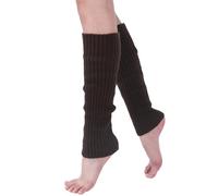 Aliuciku Jambières pour Femmes, Jambières Tricotées Arc-en-Ciel Jambières d'hiver pour Le Ballet Le Patinage(Brown)