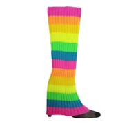 Aliuciku Jambières pour Femmes, Jambières Tricotées Arc-en-Ciel Jambières d'hiver pour Le Ballet Le Patinage(A-05)