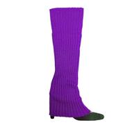 Aliuciku Jambières pour Femmes, Jambières Tricotées Arc-en-Ciel Jambières d'hiver pour Le Ballet Le Patinage(Purple)