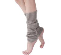 Aliuciku Jambières pour Femmes, Jambières Tricotées Arc-en-Ciel Jambières d'hiver pour Le Ballet Le Patinage(Lightgrey)