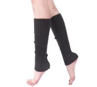 Aliuciku Jambières pour Femmes, Jambières Tricotées Arc-en-Ciel Jambières d'hiver pour Le Ballet Le Patinage(Gray)