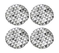 Aliuciku Lot de 4 Coussins Rembourrés, Epais Doux Coussin de Siège Ronds pour Chaise de Jardin Salle à Manger Chaise de Bureau(B-19,30x30cm)