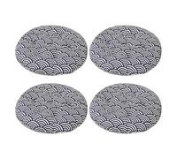Aliuciku Lot de 4 Coussins Rembourrés, Epais Doux Coussin de Siège Ronds pour Chaise de Jardin Salle à Manger Chaise de Bureau(B-7,40x40cm)