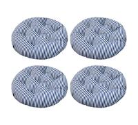 Aliuciku Lot de 4 Coussins Rembourrés, Epais Doux Coussin de Siège Ronds pour Chaise de Jardin Salle à Manger Chaise de Bureau(B-11,45x45cm)